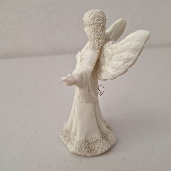 Vintage Guardian Angel Bell Figurine Stoneware Ceramic Mica‎ 5 Inches - Picture 7 of 9